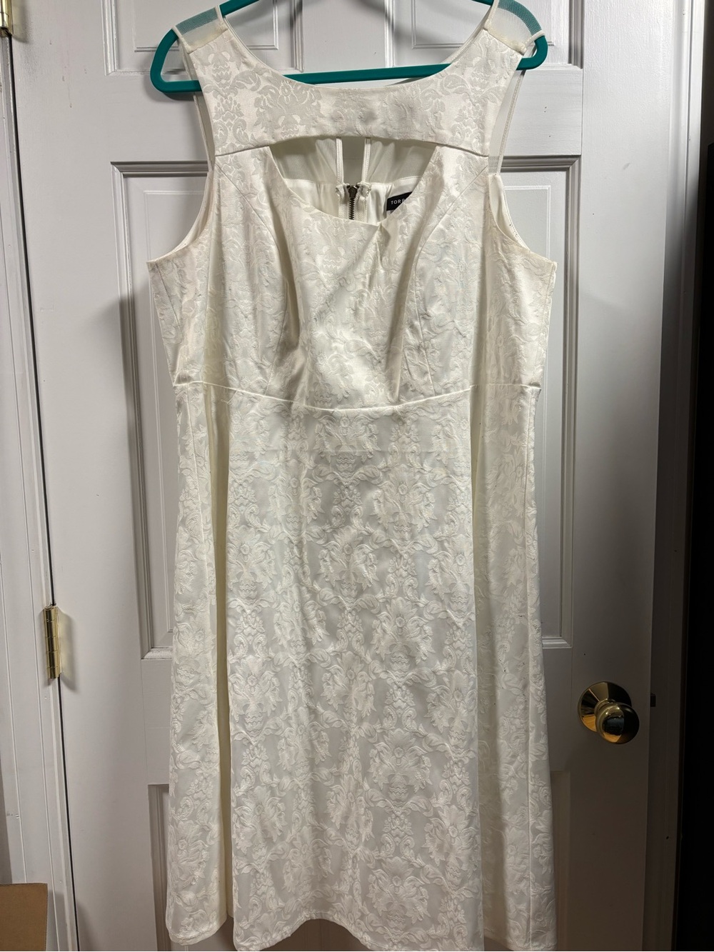 Torrid cream mesh back dress